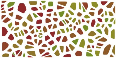 Vitray renkli voronoi fileto, vektör soyut ile. Düzensiz hücre arka plan deseni. 2D geometrik şekiller kılavuz. En boy oranı 2:1
