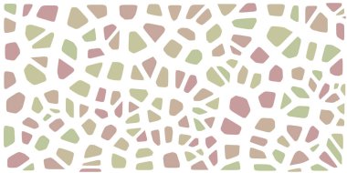 Vitray renkli voronoi fileto, vektör soyut ile. Düzensiz hücre arka plan deseni. 2D geometrik şekiller kılavuz. En boy oranı 2:1