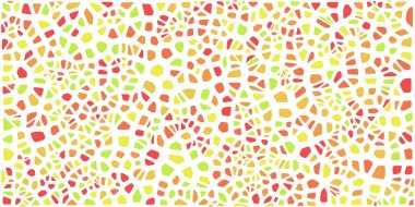 Vitray renkli voronoi fileto, vektör soyut ile. Düzensiz hücre arka plan deseni. 2D geometrik şekiller kılavuz. En boy oranı 2:1