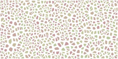 Vitray renkli voronoi fileto, vektör soyut ile. Düzensiz hücre arka plan deseni. 2D geometrik şekiller kılavuz. En boy oranı 2:1