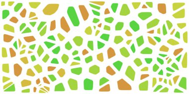 Vitray renkli voronoi fileto, vektör soyut ile. Düzensiz hücre arka plan deseni. 2D geometrik şekiller kılavuz. En boy oranı 2:1