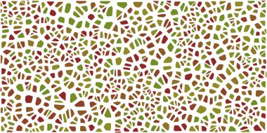 Vitray renkli voronoi fileto, vektör soyut ile. Düzensiz hücre arka plan deseni. 2D geometrik şekiller kılavuz. En boy oranı 2:1