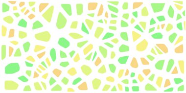 Vitray renkli voronoi fileto, vektör soyut ile. Düzensiz hücre arka plan deseni. 2D geometrik şekiller kılavuz. En boy oranı 2:1