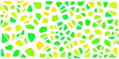 Vitray renkli voronoi fileto, vektör soyut ile. Düzensiz hücre arka plan deseni. 2D geometrik şekiller kılavuz. En boy oranı 2:1