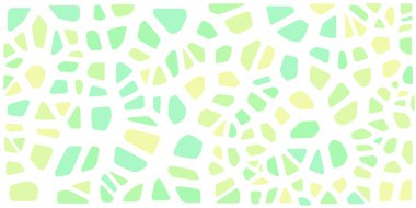Vitray renkli voronoi fileto, vektör soyut ile. Düzensiz hücre arka plan deseni. 2D geometrik şekiller kılavuz. En boy oranı 2:1