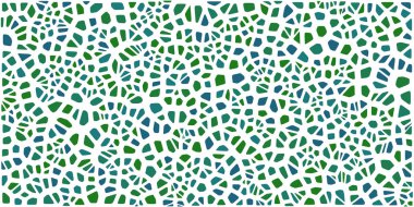 Vitray renkli voronoi fileto, vektör soyut ile. Düzensiz hücre arka plan deseni. 2D geometrik şekiller kılavuz. En boy oranı 2:1