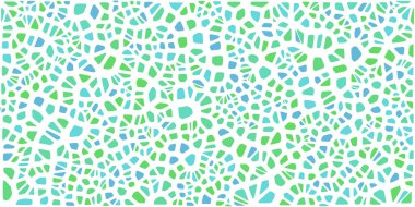 Vitray renkli voronoi fileto, vektör soyut ile. Düzensiz hücre arka plan deseni. 2D geometrik şekiller kılavuz. En boy oranı 2:1