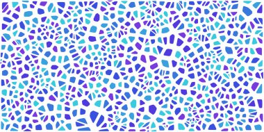 Vitray renkli voronoi fileto, vektör soyut ile. Düzensiz hücre arka plan deseni. 2D geometrik şekiller kılavuz. En boy oranı 2:1