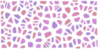 Vitray renkli voronoi fileto, vektör soyut ile. Düzensiz hücre arka plan deseni. 2D geometrik şekiller kılavuz. En boy oranı 2:1