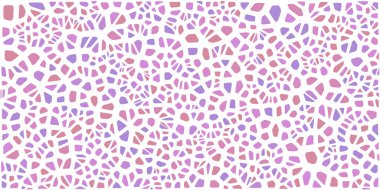 Vitray renkli voronoi fileto, vektör soyut ile. Düzensiz hücre arka plan deseni. 2D geometrik şekiller kılavuz. En boy oranı 2:1