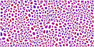 Vitray renkli voronoi fileto, vektör soyut ile. Düzensiz hücre arka plan deseni. 2D geometrik şekiller kılavuz. En boy oranı 2:1