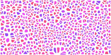 Vitray renkli voronoi fileto, vektör soyut ile. Düzensiz hücre arka plan deseni. 2D geometrik şekiller kılavuz. En boy oranı 2:1