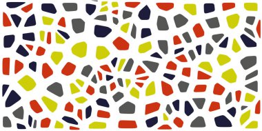 Vitray renkli voronoi fileto, vektör soyut ile. Düzensiz hücre arka plan deseni. 2D geometrik şekiller kılavuz. En boy oranı 2:1