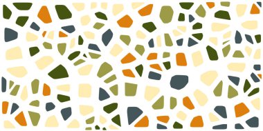 Vitray renkli voronoi fileto, vektör soyut ile. Düzensiz hücre arka plan deseni. 2D geometrik şekiller kılavuz. En boy oranı 2:1