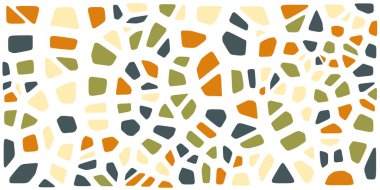 Vitray renkli voronoi fileto, vektör soyut ile. Düzensiz hücre arka plan deseni. 2D geometrik şekiller kılavuz. En boy oranı 2:1