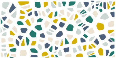 Vitray renkli voronoi fileto, vektör soyut ile. Düzensiz hücre arka plan deseni. 2D geometrik şekiller kılavuz. En boy oranı 2:1