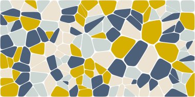 Vitray renkli voronoi fileto, vektör soyut ile. Düzensiz hücre arka plan deseni. 2D geometrik şekiller kılavuz. En boy oranı 2:1