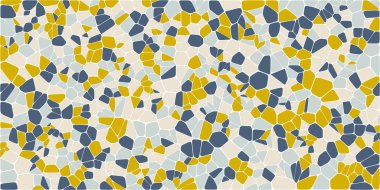 Vitray renkli voronoi fileto, vektör soyut ile. Düzensiz hücre arka plan deseni. 2D geometrik şekiller kılavuz. En boy oranı 2:1