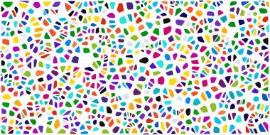 Vitray renkli voronoi fileto, vektör soyut ile. Düzensiz hücre arka plan deseni. 2D geometrik şekiller kılavuz. En boy oranı 2:1