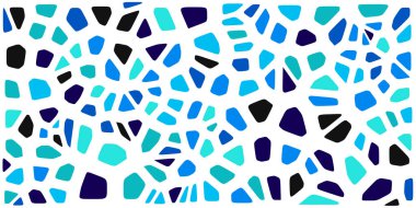 Vitray renkli voronoi fileto, vektör soyut ile. Düzensiz hücre arka plan deseni. 2D geometrik şekiller kılavuz. En boy oranı 2:1
