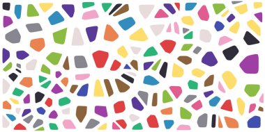 Vitray renkli voronoi fileto, vektör soyut ile. Düzensiz hücre arka plan deseni. 2D geometrik şekiller kılavuz. En boy oranı 2:1