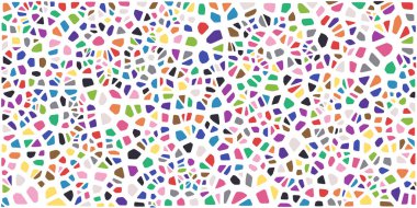 Vitray renkli voronoi fileto, vektör soyut ile. Düzensiz hücre arka plan deseni. 2D geometrik şekiller kılavuz. En boy oranı 2:1