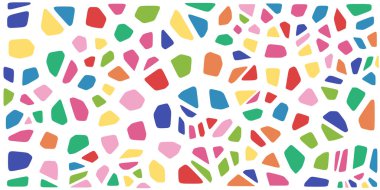 Vitray renkli voronoi fileto, vektör soyut ile. Düzensiz hücre arka plan deseni. 2D geometrik şekiller kılavuz. En boy oranı 2:1