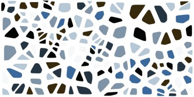 Vitray renkli voronoi fileto, vektör soyut ile. Düzensiz hücre arka plan deseni. 2D geometrik şekiller kılavuz. En boy oranı 2:1