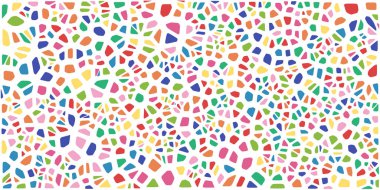 Vitray renkli voronoi fileto, vektör soyut ile. Düzensiz hücre arka plan deseni. 2D geometrik şekiller kılavuz. En boy oranı 2:1
