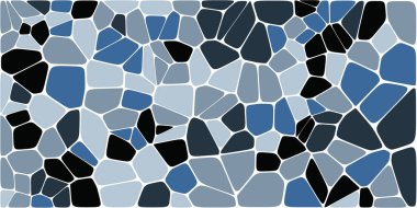 Vitray renkli voronoi fileto, vektör soyut ile. Düzensiz hücre arka plan deseni. 2D geometrik şekiller kılavuz. En boy oranı 2:1