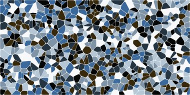 Vitray renkli voronoi fileto, vektör soyut ile. Düzensiz hücre arka plan deseni. 2D geometrik şekiller kılavuz. En boy oranı 2:1