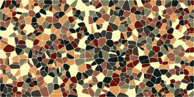 Vitray renkli voronoi fileto, vektör soyut ile. Düzensiz hücre arka plan deseni. 2D geometrik şekiller kılavuz. En boy oranı 2:1