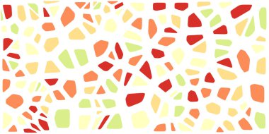 Vitray renkli voronoi fileto, vektör soyut ile. Düzensiz hücre arka plan deseni. 2D geometrik şekiller kılavuz. En boy oranı 2:1