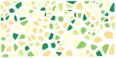 Vitray renkli voronoi fileto, vektör soyut ile. Düzensiz hücre arka plan deseni. 2D geometrik şekiller kılavuz. En boy oranı 2:1