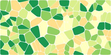 Vitray renkli voronoi fileto, vektör soyut ile. Düzensiz hücre arka plan deseni. 2D geometrik şekiller kılavuz. En boy oranı 2:1