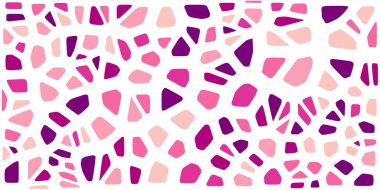 Vitray renkli voronoi fileto, vektör soyut ile. Düzensiz hücre arka plan deseni. 2D geometrik şekiller kılavuz. En boy oranı 2:1
