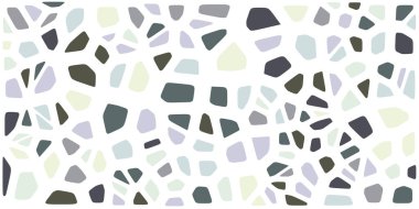 Vitray renkli voronoi fileto, vektör soyut ile. Düzensiz hücre arka plan deseni. 2D geometrik şekiller kılavuz. En boy oranı 2:1