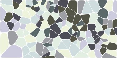 Vitray renkli voronoi fileto, vektör soyut ile. Düzensiz hücre arka plan deseni. 2D geometrik şekiller kılavuz. En boy oranı 2:1