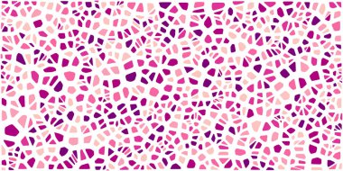 Vitray renkli voronoi fileto, vektör soyut ile. Düzensiz hücre arka plan deseni. 2D geometrik şekiller kılavuz. En boy oranı 2:1