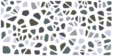 Vitray renkli voronoi fileto, vektör soyut ile. Düzensiz hücre arka plan deseni. 2D geometrik şekiller kılavuz. En boy oranı 2:1