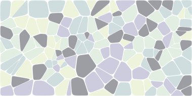 Vitray renkli voronoi fileto, vektör soyut ile. Düzensiz hücre arka plan deseni. 2D geometrik şekiller kılavuz. En boy oranı 2:1