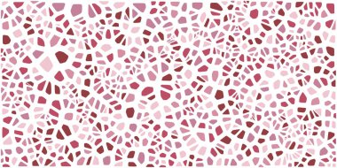 Vitray renkli voronoi fileto, vektör soyut ile. Düzensiz hücre arka plan deseni. 2D geometrik şekiller kılavuz. En boy oranı 2:1