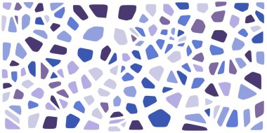 Vitray renkli voronoi fileto, vektör soyut ile. Düzensiz hücre arka plan deseni. 2D geometrik şekiller kılavuz. En boy oranı 2:1