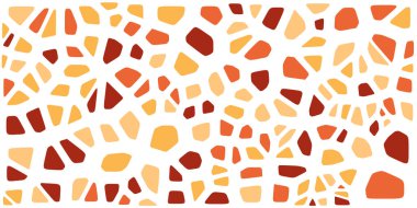 Vitray renkli voronoi fileto, vektör soyut ile. Düzensiz hücre arka plan deseni. 2D geometrik şekiller kılavuz. En boy oranı 2:1