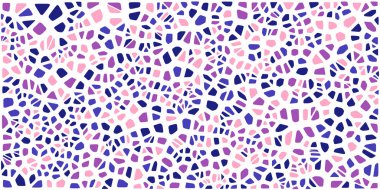 Vitray renkli voronoi fileto, vektör soyut ile. Düzensiz hücre arka plan deseni. 2D geometrik şekiller kılavuz. En boy oranı 2:1