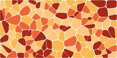 Vitray renkli voronoi fileto, vektör soyut ile. Düzensiz hücre arka plan deseni. 2D geometrik şekiller kılavuz. En boy oranı 2:1