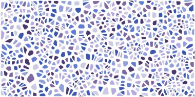 Vitray renkli voronoi fileto, vektör soyut ile. Düzensiz hücre arka plan deseni. 2D geometrik şekiller kılavuz. En boy oranı 2:1