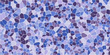 Vitray renkli voronoi fileto, vektör soyut ile. Düzensiz hücre arka plan deseni. 2D geometrik şekiller kılavuz. En boy oranı 2:1