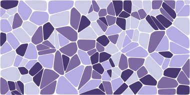 Vitray renkli voronoi fileto, vektör soyut ile. Düzensiz hücre arka plan deseni. 2D geometrik şekiller kılavuz. En boy oranı 2:1