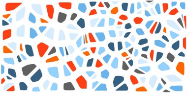 Vitray renkli voronoi fileto, vektör soyut ile. Düzensiz hücre arka plan deseni. 2D geometrik şekiller kılavuz. En boy oranı 2:1